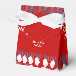 Ballotin Cadeau Cloches Joyeux Noël Rouge フェイバーボックス
