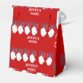 Ballotin Cadeau Cloches Joyeux Noël Rouge フェイバーボックス (裏面サイド)