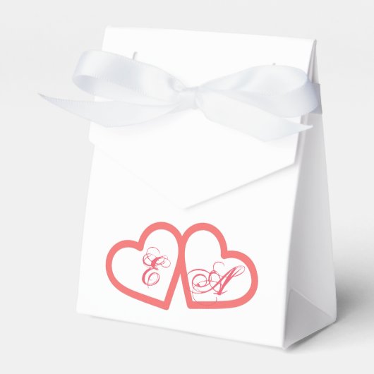 Ballotin coeur personnalisable フェイバーボックス (正面サイド)
