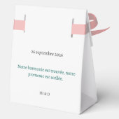 Ballotin de Fiançailles Royal & Minimaliste フェイバーボックス (裏面)