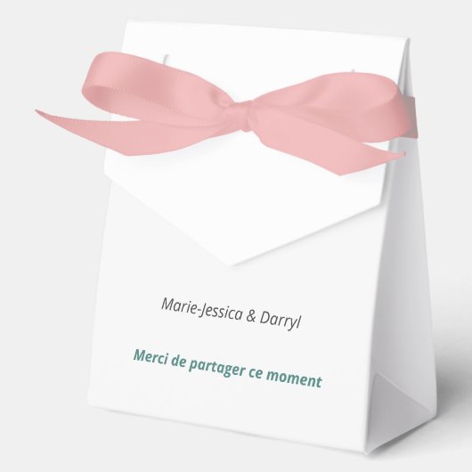 Ballotin de Fiançailles Royal & Minimaliste フェイバーボックス (正面)