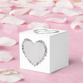 Ballotin de mariage en forme de cœur floral フェイバーボックス