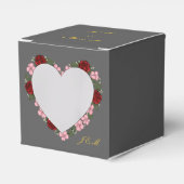 Ballottines gris décorées d'un cœur rose フェイバーボックス (正面サイド)