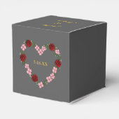 Ballottines gris décorées d'un cœur rose フェイバーボックス (裏面サイド)