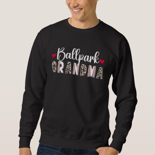 Ballpark Grandma Baseball Grandma Of A Baseball Pl スウェットシャツ (正面)