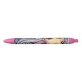 Ballpoint Lady Violet & Blue. 黒ボールペン (正面)