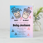 Balls or No Balls Bubble Tea Boba Gender Reveal 招待状 (スタンド正面)
