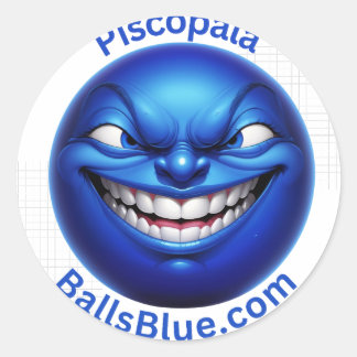 BallsBlueステッカーPiscopala (Psycho) ラウンドシール