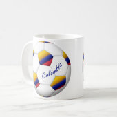 Balón de FÚTBOL COLOMBIA Bandera nacional コーヒーマグカップ (正面左)