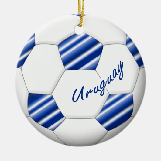 Balón de FÚTBOL URUGUAY equipo nacional 2014 セラミックオーナメント (正面)