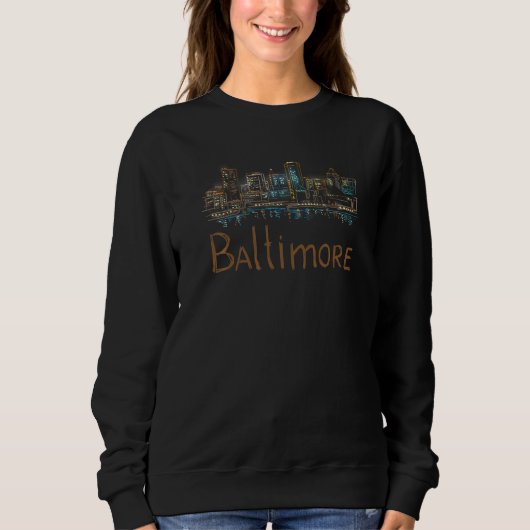 Baltimore City Maryland souvenir  for men women  5 スウェットシャツ (正面)