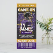 Baltimore Football Ticket Birthday Invitation 招待状 (スタンド正面)