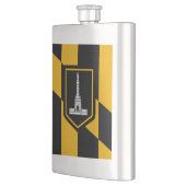Baltimore, Marylandの旗のヒップフラスコ フラスク (左)