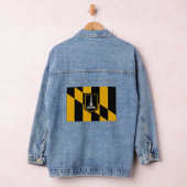 Baltimore, Marylandの旗 デニムジャケット (ハンガー)