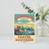 Baltimore Maryland Charm City Retro ポストカード (スタンド正面)