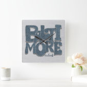 Baltimore Maryland Denim Letter スクエア壁時計 (ホーム)