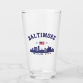 Baltimore Maryland Modern Skyline city タンブラーグラス (正面)