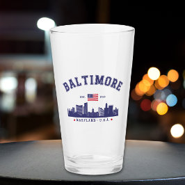 Baltimore Maryland Modern Skyline city タンブラーグラス