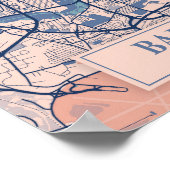 Baltimore Maryland USA Breezy City Map Travel ポスター (角)