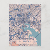 Baltimore Maryland USA Breezy City Map Travel ポストカード (正面)