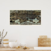 Baltimore, MD Panoramic Map - 1870 ポスター (キッチン)