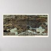 Baltimore, MD Panoramic Map - 1870 ポスター (正面)