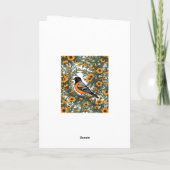 Baltimore Oriole Bird And Black Eyed Susan Flowers シーズンカード (裏面)