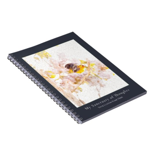 Baltimore Oriole Notebook | Nature Art Journal ノートブック (右側)