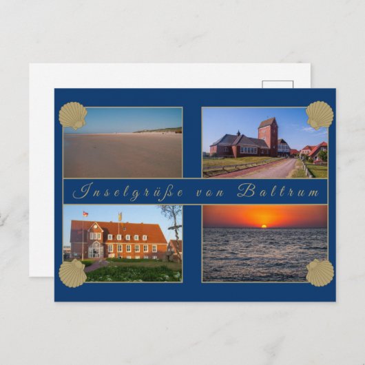 Baltrum Ansichtskarte - Inselgrüße ポストカード (正面/裏面)