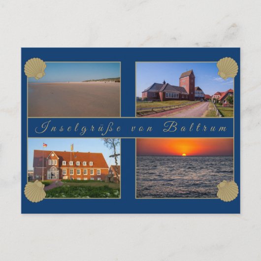 Baltrum Ansichtskarte - Inselgrüße ポストカード (正面)
