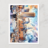 Baltymore Maryland USA有名な場所水色 ポストカード (正面)