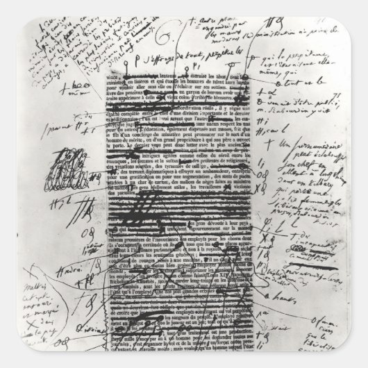 Balzacの作品の1ページ スクエアシール (正面)