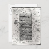 Balzacの作品の1ページ ポストカード (正面/裏面)