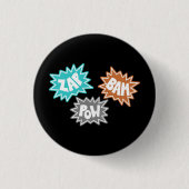 BAMの捕虜の喜劇的な音FX -オレンジ--を負かして下さい 缶バッジ (正面)