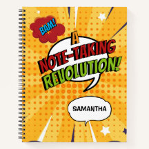 BAM! コミックスタイルのクールでおしゃれなユニークなノート