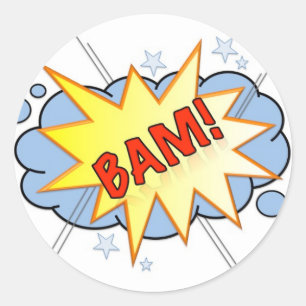 BAM! ヴィンテージの漫画のステッカー ラウンドシール