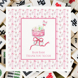 Bam Bam Thank You Ma'am Mahjong Drink Tiles Funny スタンダードカクテルナプキン
