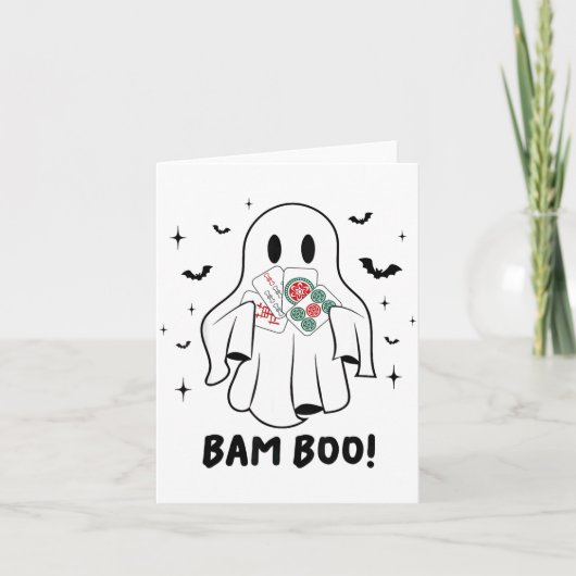 Bam Boo Halloween Ghost Mahjong Funny Costume Game カード (正面)