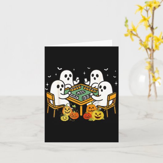 Bam Boo Halloween Ghost Mahjong Funny Costume Game カード (黄色い花)