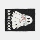 Bam Boo Halloween Ghost Mahjong Funny Costume Game フリースブランケット (正面(横))