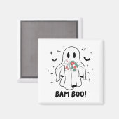 Bam Boo Halloween Ghost Mahjong Funny Costume Game マグネット (正面/裏面)