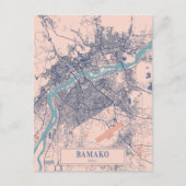 Bamako Mali Breezy City Map Travel ポストカード (正面)