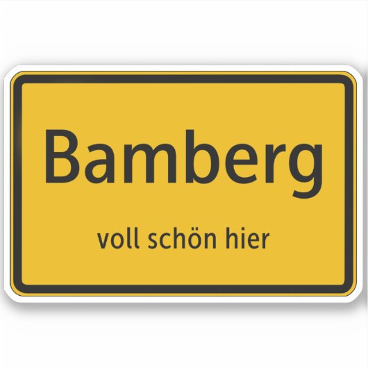 Bamberg Aufkleber Sticker Autoaufkleber シール (正面)