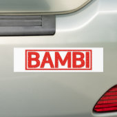 Bambiのスタンプ バンパーステッカー (車上)