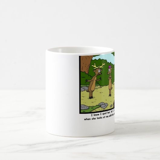 Bambiの目: シカの漫画 コーヒーマグカップ (中央)