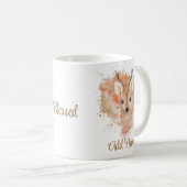 Bambi 賛美 Deerお名前を追加 コーヒーマグカップ (正面右)