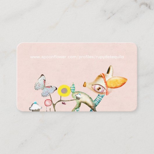 Bambi Wonderland ETSY Tender Desserts Tree 名刺 (正面)