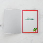 BambiDeer Christmas Folded Greeting Card カード (内部)