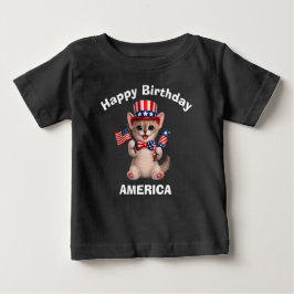Bambino Kitten (1l) Patriotic Kid T-Shirt ベビーTシャツ