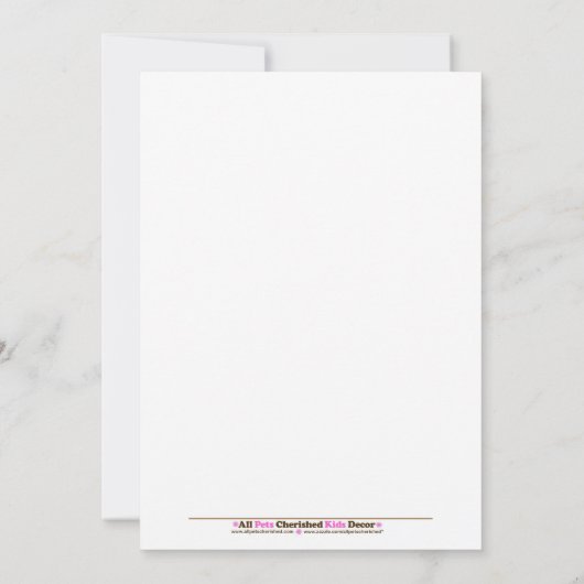 Bambino Monkey 5x7青い写真誕生日 招待状 (裏面)